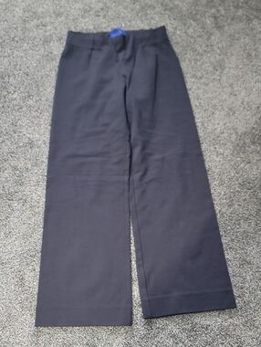 Tailored Wide-Leg Dress Pants in Deep Navy